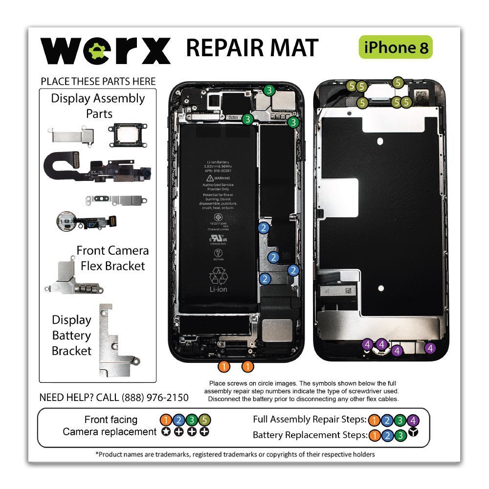 Magnetic Screw Mat for iPhone 14 13 Mini 12 11 Pro Max XR XS 8 7