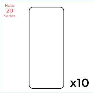 Bulk Pack of 10 Full Edge Tempered Glass Screens for use with Samsung Note 20