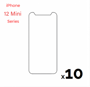 Bulk pack of 10 Tempered Glass Screen for use with iPhone 12 Mini