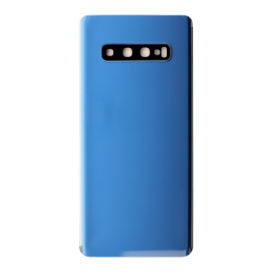 Back Glass Cover with Camera Lens for use with Samsung S10 Plus (Prism Blue)