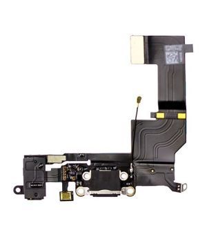 Charging Port/Headphone Jack Flex Cable for use with iPhone SE (2016)(Black)