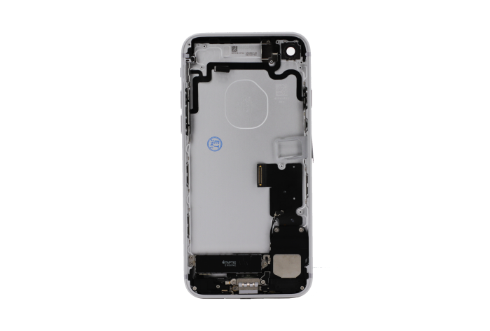 Back Housing for use with iPhone 7 with small parts (Silver) (No Logo)