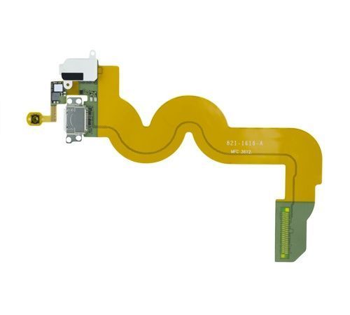 Home Button, Dock, and Headphone Jack Flex Cable for use with iPod Touch Gen 5, White
