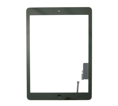 iBic Glass and Digitizer Full Assembly with Home Button Flex Cable Installed, Black, for use with iPad Air