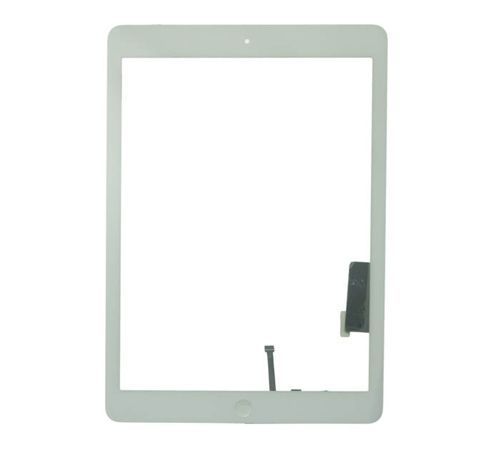 iBic Glass and Digitizer Full Assembly with Home Button Flex Cable Installed, White, for use with iPad Air