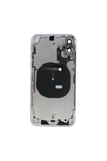Frame w/Volume, Power Button for use with iPhone XS (Silver/White)