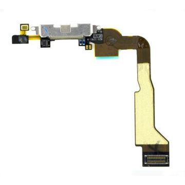 Docking Charging Port, Bottom Mic and Flex, White, for use with iPhone 4 Verizon Only