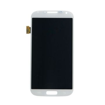 LCD Screen & Digitizer Assembly, White Frost, for use with Samsung Galaxy S4 I9500, No Frame