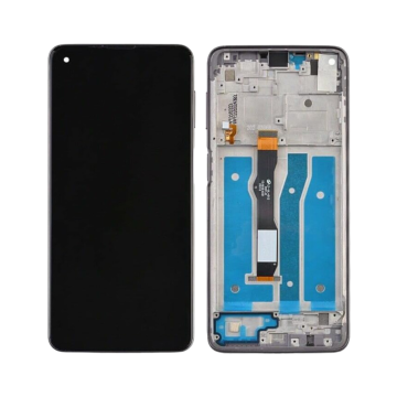 LCD Assembly with frame for use with Motorola Moto G Power (XT2117/2021) Polar Silver