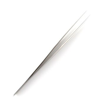 Stainless Steel Non-Magnetic Precision Tweezers with Very Fine Point Tips for Microelectronics Applications, 4-3/4" Length