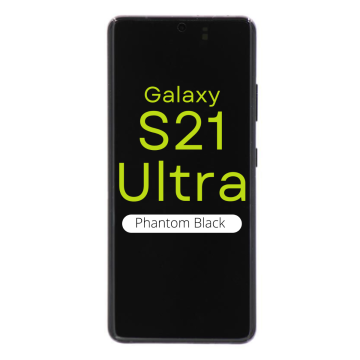 Platinum OLED Screen for use with Samsung Galaxy S21 Ultra with frame (Phantom Black)