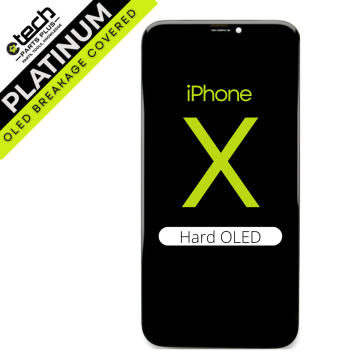 Platinum Hard OLED Screen Assembly for use with iPhone X