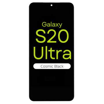OLED Digitizer Screen Assembly with Frame for use with Samsung Galaxy S20 Ultra (G988 All Carriers) (Cosmic Black)