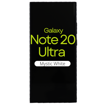 OLED Digitizer Screen Assembly w/Frame for use with Samsung Note 20 Ultra 5G (Mystic White)