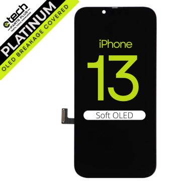 Platinum Soft OLED Screen Assembly for use with iPhone 13