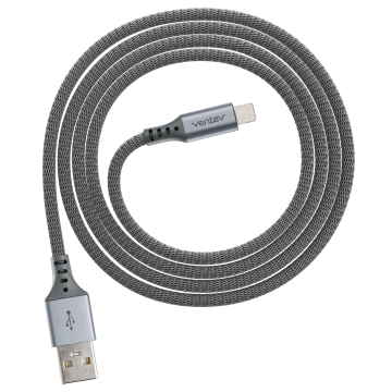 ChargeSync Alloy Lightning Charge Cable (4 ft)(Steel Gray)