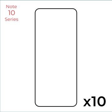 Pack of 10 tempered glass for the Galaxy Note 10.