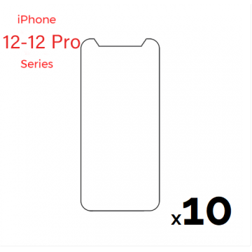 Bulk pack of 10 Tempered Glass Screen for use with iPhone 12/12 Pro