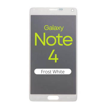 LCD & Digitizer Assembly for use with Samsung Galaxy Note 4 SM-N910, Frost White (no home button & flex)