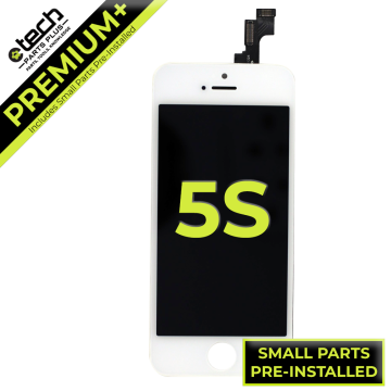 Premium Plus LCD & Digitizer Screen (Full Screen Assembly) for use with iPhone 5S (White)