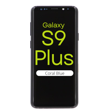 OLED Digitizer Screen Assembly for use with Samsung S9 Plus (With Frame) (Coral Blue)