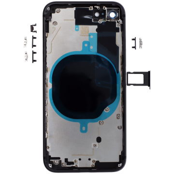 Back housing with small parts for the iPhone 8 (space grey)