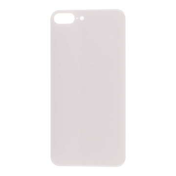 Back Glass (with larger camera opening) for use with iPhone 8+ (White) No Logo