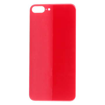 Back Glass (with larger camera opening) for use with iPhone 8+ (Red) No Logo
