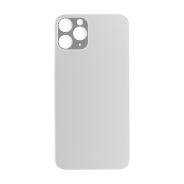 Back Glass (larger camera opening) for iPhone 11 Pro Max (White) (No Logo)