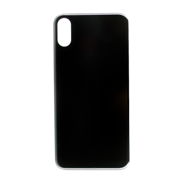 Back Glass (larger camera opening) for iPhone X (Space Gray/Black) (no logo)