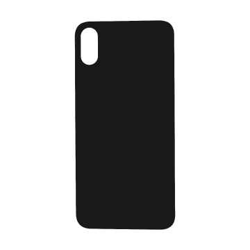 Back Glass (with larger camera opening) for iPhone XS (Space Gray/Black) No Logo