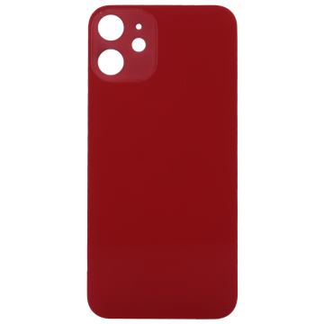 Back Glass (larger camera opening) for use with iPhone 12 Mini (Red) (no logo)