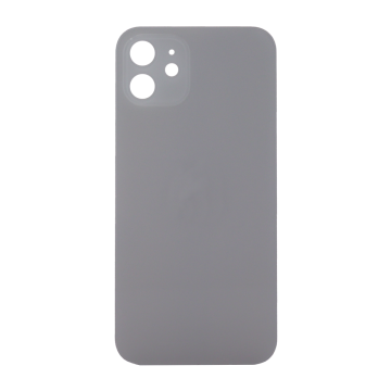 Back Glass (larger camera opening) for use with iPhone 12 (White) (no logo)