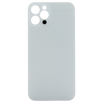 Back Glass (larger camera opening) for use with iPhone 12 Pro Max (White) (No Logo)