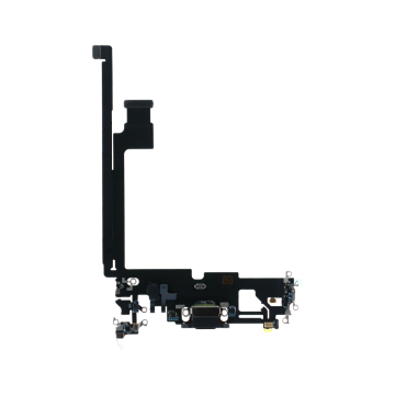 Platinum Charging Port w/Flex for use with iPhone 12 Pro Max (Black) Original Quality