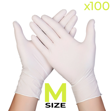 Disposable Nitrile Gloves - Medium (Box of 100)