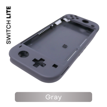 Black (Dark Grey) Back Plate with Mid Frame for use for use with Nintendo Switch Lite