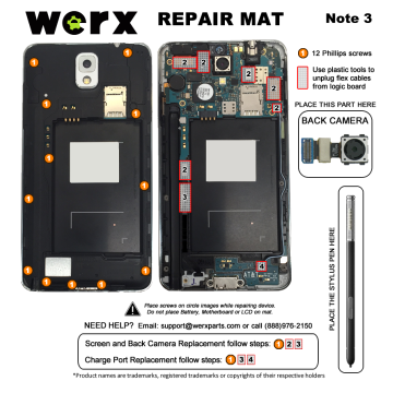 Magnetic Screwmat - Samsung Galaxy Note 3