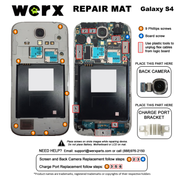 Magnetic Screwmat - Samsung Galaxy S4