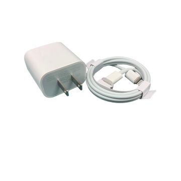 20W USB-C charger with aftermarket USB-C to Lightning MFI 3' cable