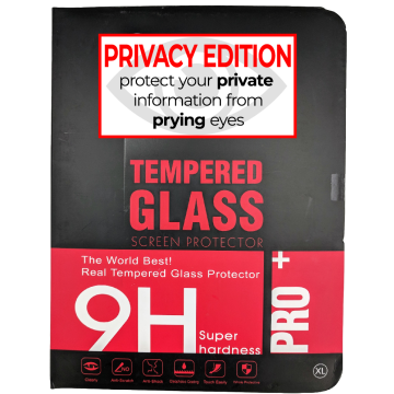 Premium Privacy Tempered Glass Protector for use with Ipad Mini/Mini2/Mini3  (retail packaging)