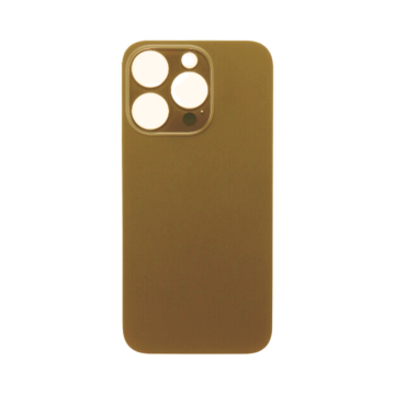 Back Glass (larger camera opening) for use with iPhone 14 Pro (Gold) (no logo)