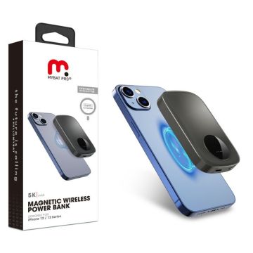 MyBat Pro 5000mAh Magnetic Wireless Power Bank (20W Power Delivery & 15W Wireless Charger) - Gray