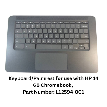 Keyboard/Palmrest for use with HP 14 G5 Chromebook, Part Number: L12594-001