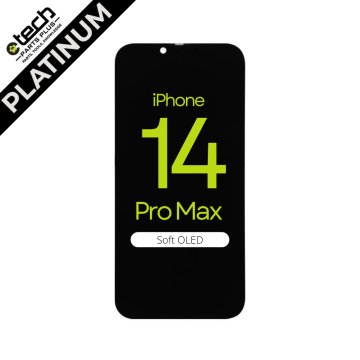 Platinum Soft OLED Screen Assembly for use with iPhone 14 Pro Max