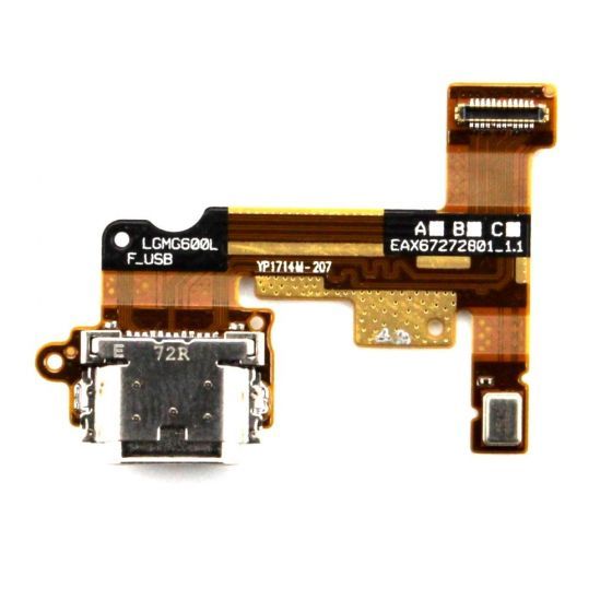 Charging Port Flex with Support Plate for use with LG G6 H870