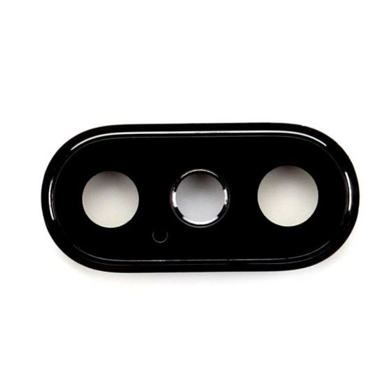 Back camera ring with lens for use with iPhone X (Black)