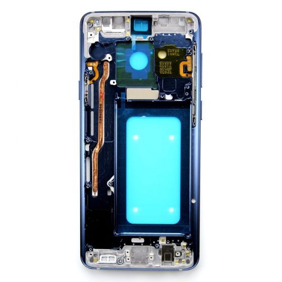 Middle frame w/ small parts for use with Samsung Galaxy S9+ (Blue)