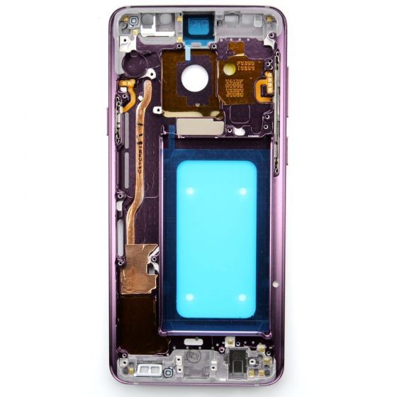 Middle frame w/ small parts for use with Samsung Galaxy S9+ (Purple)