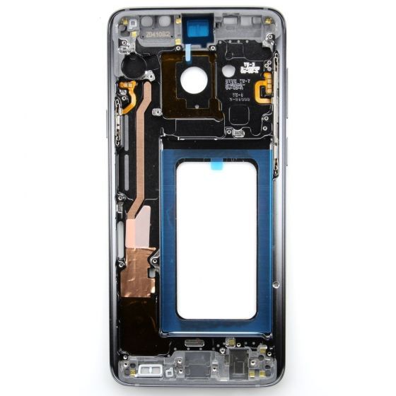 Middle frame w/ small parts for use with Samsung Galaxy S9+ (Silver)
